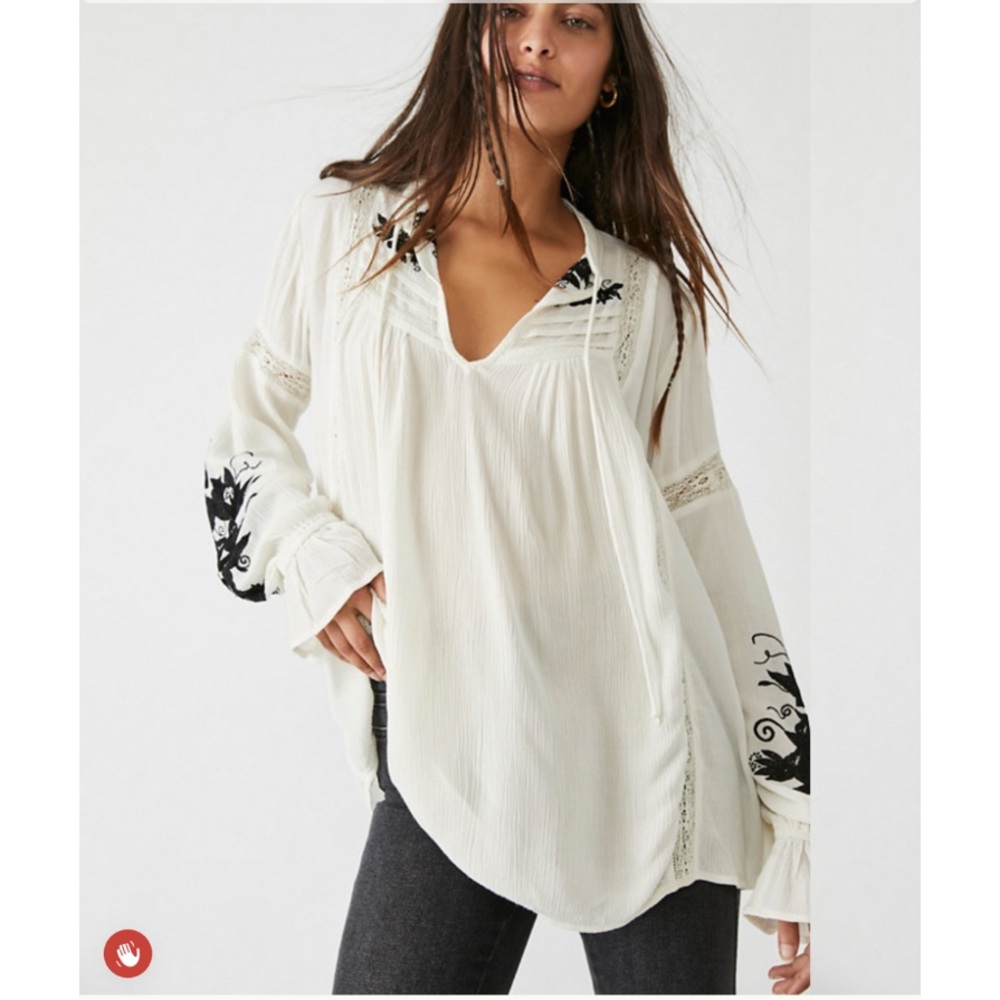 Free People - Tusalossa Embroidered Top